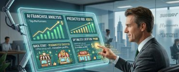 person doing easy franchise research using AI tools