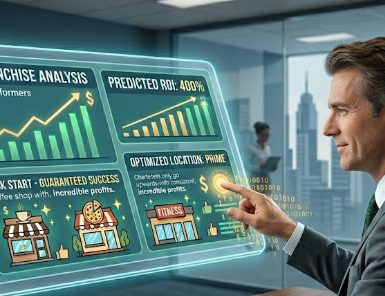 person doing easy franchise research using AI tools