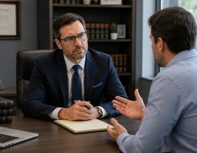 image of franchise lawyer and franchise client