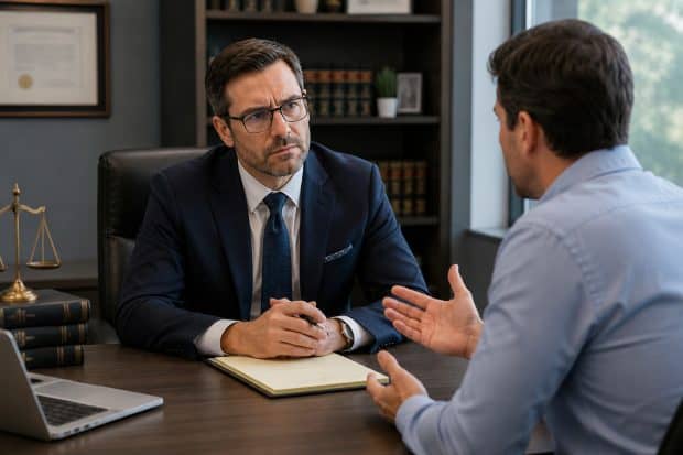 image of franchise lawyer and franchise client