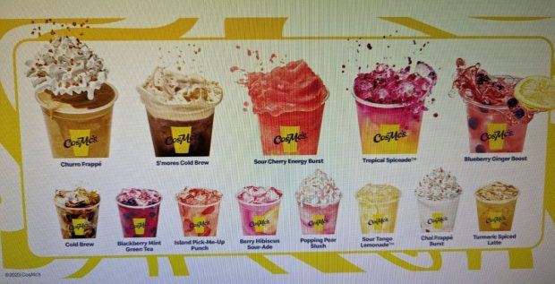 cosmcs beverage menu