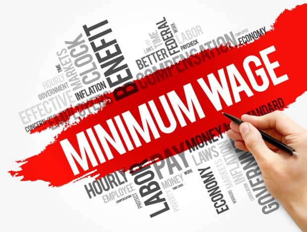 minimum wage sign