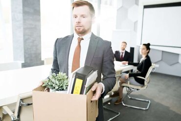 laid off downsized man