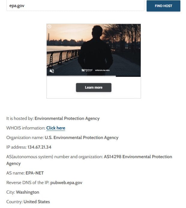 epa.gov web host