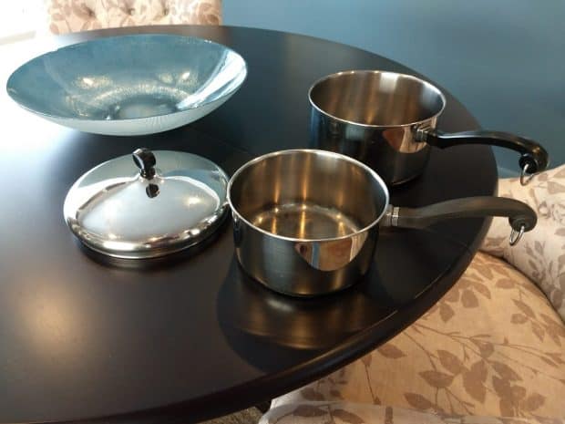 franchise businesses and Farberware pots and pans