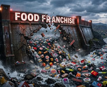 image of food franchise dam breaking