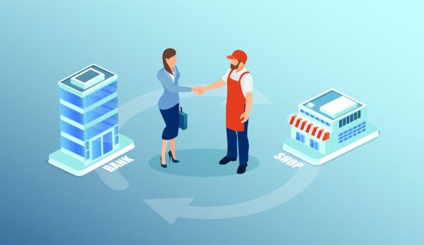 image of franchisee and small business lender