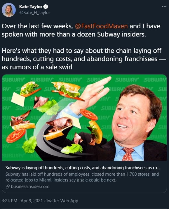 subway for sale