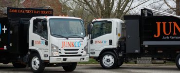 JUNKCO+ franchise costs and fees image of junk hauling trucks