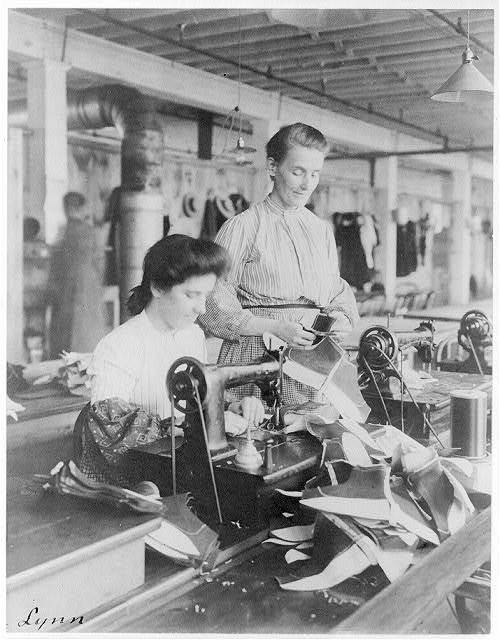 old garment factory with sewing machine