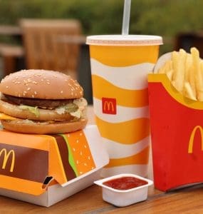image of McDonald's franchise food items