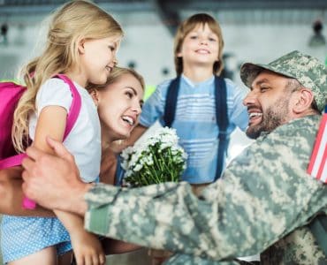 image of military veteran family