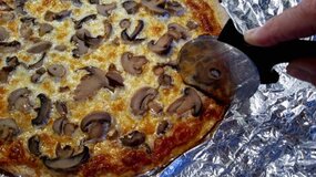 pizza with mushrooms