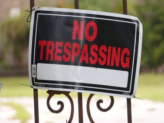 no trespassing on this franchise's territory