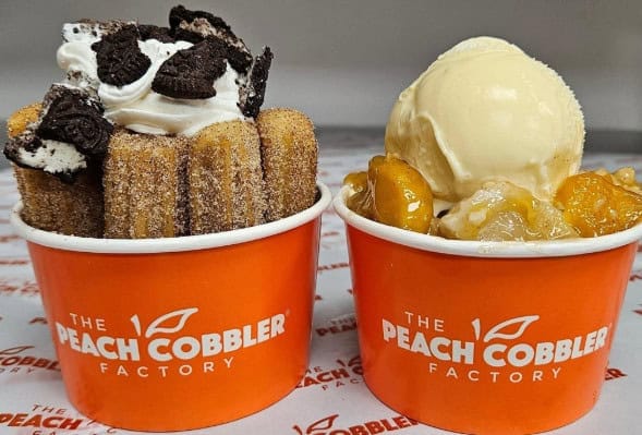 loyalty program for peach cobbler factory menu items