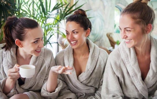 women enjoying spa services