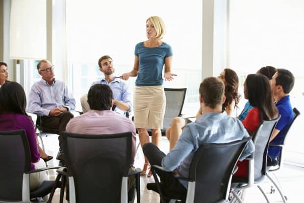 image of typical franchisee training session
