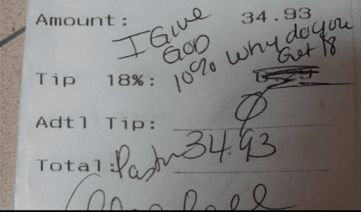 G-d gets 10% from pastor applebee's