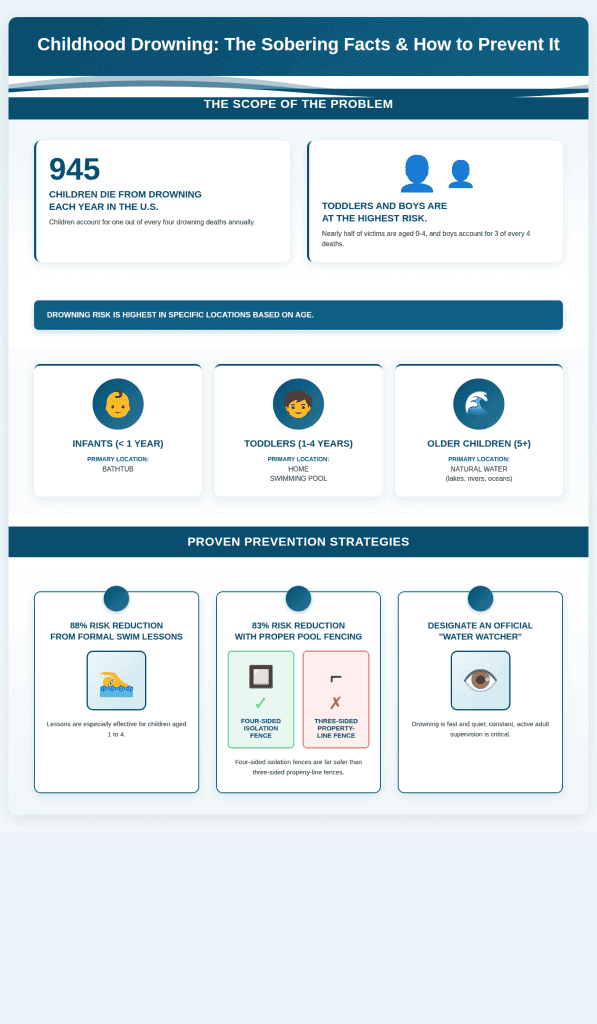child drowning information infographic
