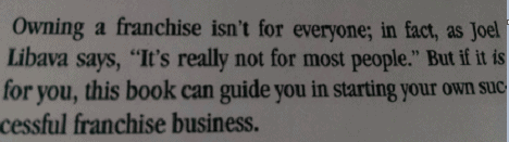 joel libava franchise book
