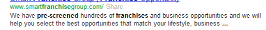 hundreds of pre-screened franchises