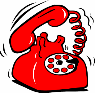 phone ringing at busy fast food franchise business