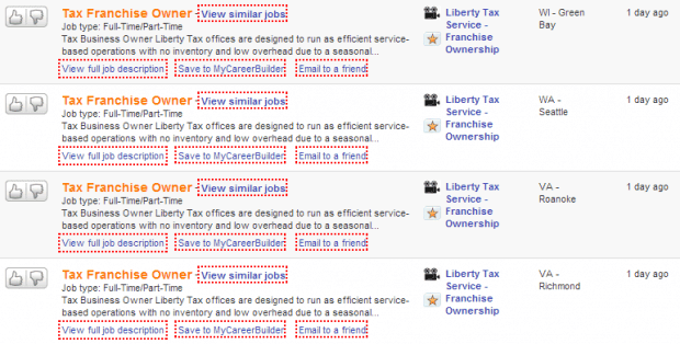 not tax jobs